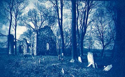 Church Ruin, Kabletown, WV (Scanned Cyanotype)